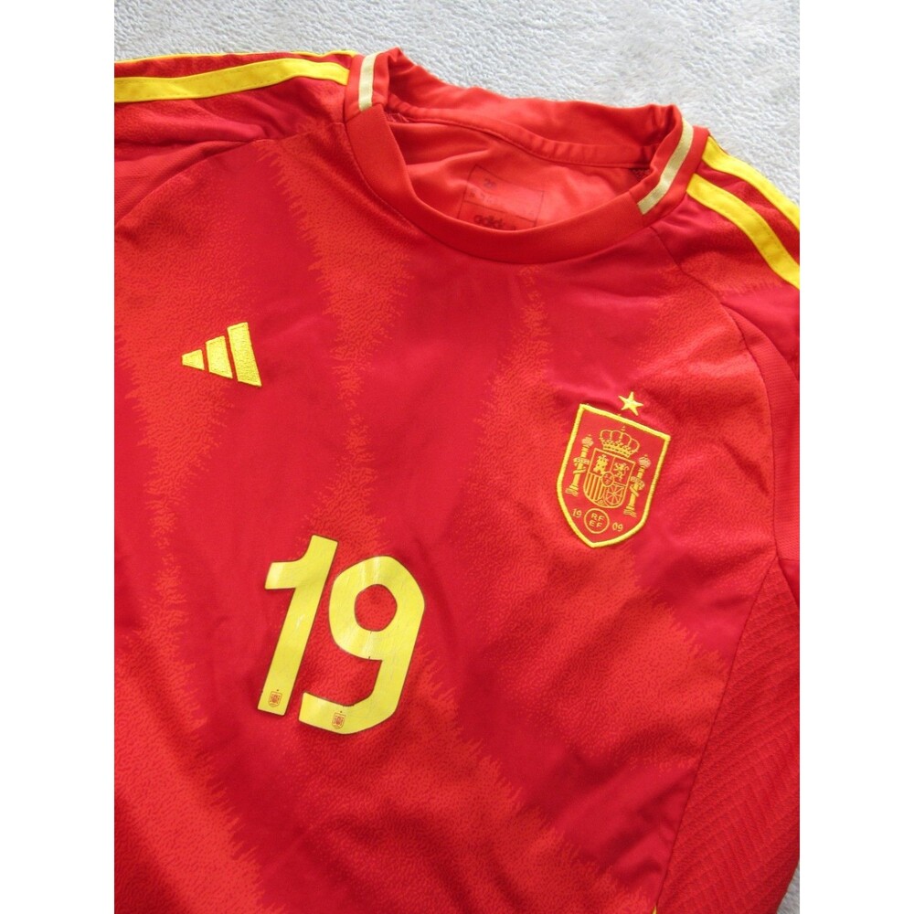 Adidas Spain Youth Medium 2026 World Cup #19 Lamine Yamal Shirt Jersey Red